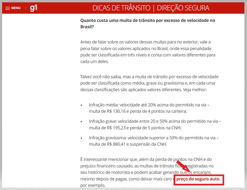 Como conseguir links brasileiros para seguro auto