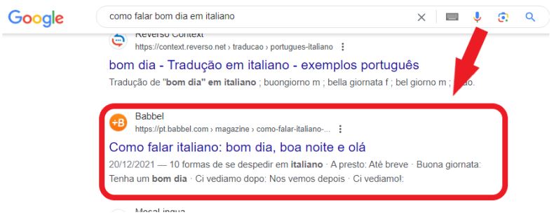 topo das pesquisas no Google